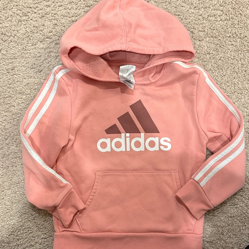 Adidas Kids Hoodie in Soft Pink